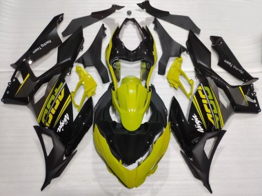 Billigste Kawasaki Ninja 400 Motorrad Verkleidung 2018-2024 - Gelb Glanzendes Schwarz Matt Schwarz OEM Stil