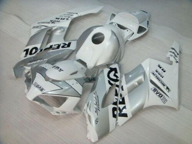 Billigste Honda CBR1000RR Motorrad Verkleidung 2004-2005 - Weiss Silber Schwarz Repsol