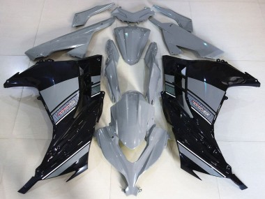 Billigste Kawasaki Ninja 300 Motorrad Verkleidung 2013-2024 - Nardo Grau Schwarz
