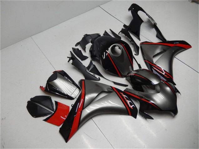 Billigste Honda CBR1000RR Motorrad Verkleidung 2008-2011 - Grau Rot Glanzendes Schwarz