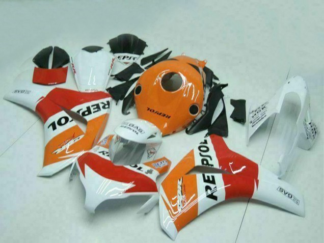 Billigste Honda CBR1000RR Motorrad Verkleidung 2008-2011 - Orange Weiss Rot Schwarz Repsol