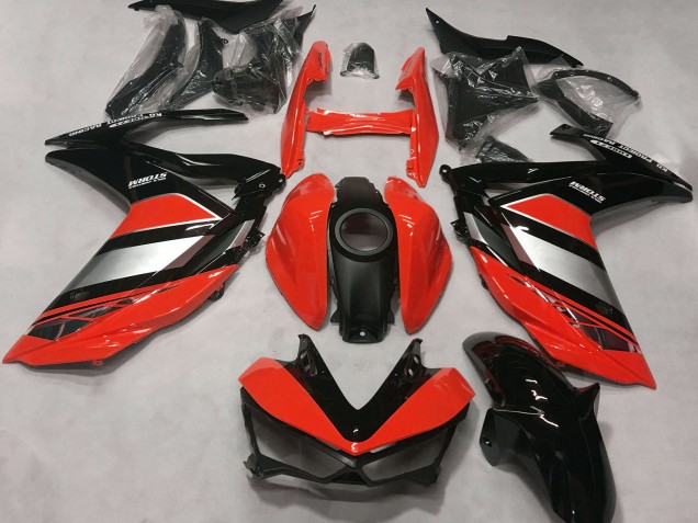 Billigste Yamaha R3 Motorrad Verkleidung 2015-2018 - Rot Silber Glanzendes Schwarz