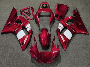 Billigste Yamaha R6 Motorrad Verkleidung 1998-2002 - Rot Weiss