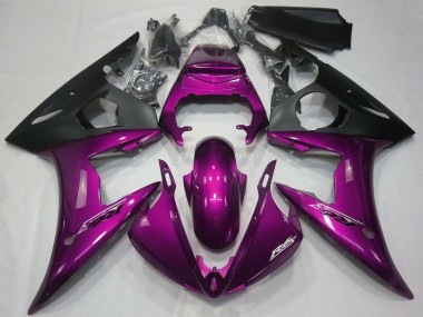 Billigste Yamaha R6 Motorrad Verkleidung 2005 - Dunkel Rosa Matt Schwarz