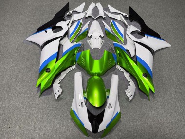 Billigste Yamaha R6 Motorrad Verkleidung 2017-2023 - Weiss Blau Grun