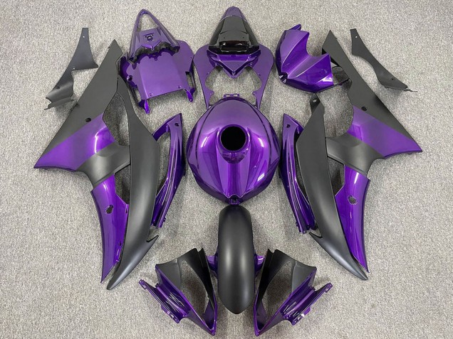 Billigste Yamaha R6 Motorrad Verkleidung 2008-2016 - Lila Matt Schwarz