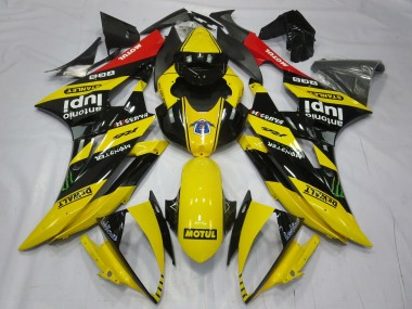 Billigste Yamaha R6 Motorrad Verkleidung 2006-2007 - Gelb Schwarz Rot Motul Monster