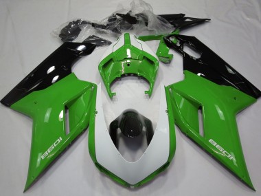 Billigste Ducati 1098 Motorrad Verkleidung 2007-2014 - Grun Schwarz Weiss