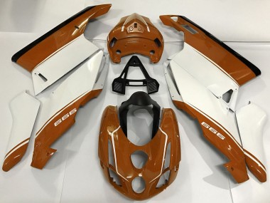 Billigste Ducati 999 Motorrad Verkleidung 2003-2004 - Weiss Braun Schwarz