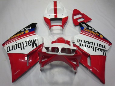 Billigste Ducati 748 916 996 998 Motorrad Verkleidung 1993-2005 - Weiss Rot Glanzendes Schwarz Marlboro