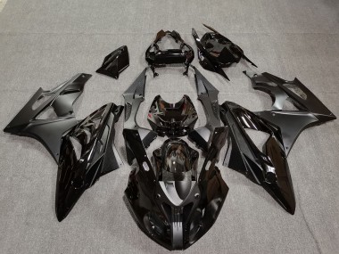Billigste BMW S1000RR Motorrad Verkleidung 2009-2014 - Glanzendes Schwarz Matt Schwarz Carbonfaser