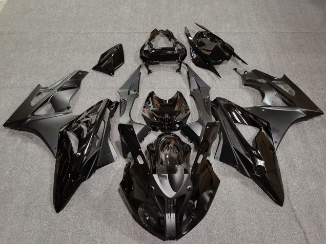 Billigste BMW S1000RR Motorrad Verkleidung 2009-2014 - Glanzendes Schwarz Matt Schwarz Carbonfaser