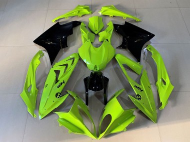 Billigste BMW S1000RR Motorrad Verkleidung 2009-2014 - Hohe Sichtbarkeit Gelb Glanzendes Schwarz HP