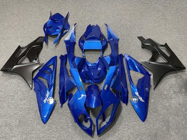 Billigste BMW S1000RR Motorrad Verkleidung 2009-2014 - Blau Matt Schwarz