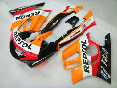 Billigste Honda CBR600 F3 Motorrad Verkleidung 1995-1996 - Orange Weiss Rot Glanzendes Schwarz Repsol