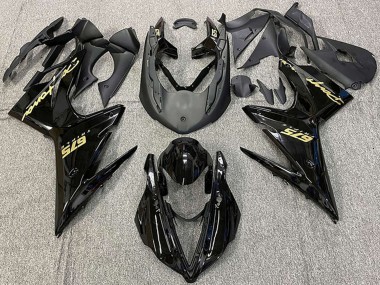 Billigste Triumph Daytona 675 Motorrad Verkleidung 2013-2016 - Glanzendes Schwarz Gold Aufkleber