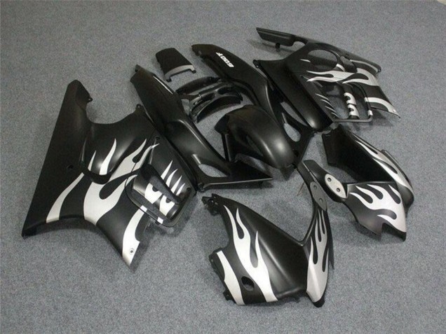 Billigste Honda CBR600 F3 Motorrad Verkleidung 1995-1996 - Weiss Matt Schwarz Flamme