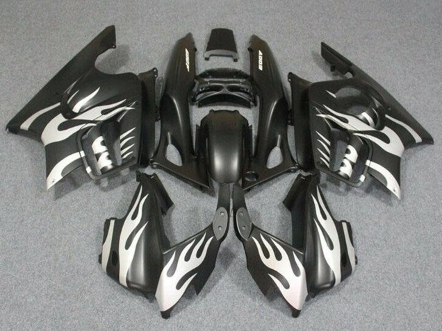 Billigste Honda CBR600 F3 Motorrad Verkleidung 1995-1996 - Weiss Matt Schwarz Flamme