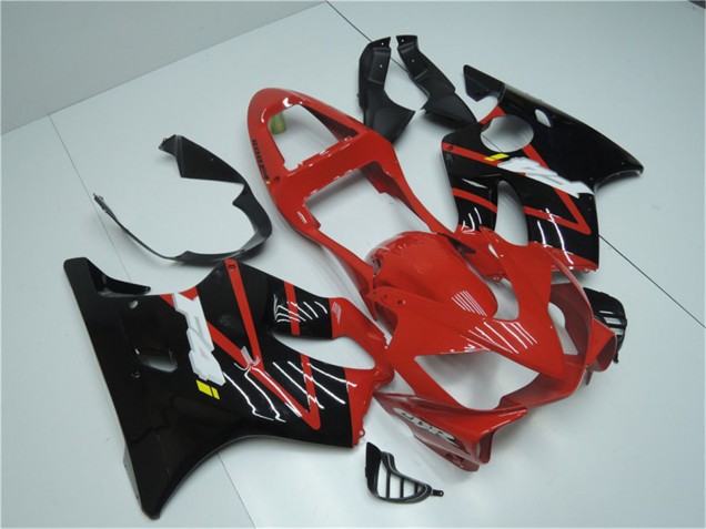 Billigste Honda CBR600 F4i Motorrad Verkleidung 2001-2003 - Rot Glanzendes Schwarz