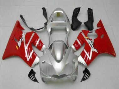 Billigste Honda CBR600 F4i Motorrad Verkleidungen Kit 2001-2003 - Silber Rot