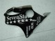 Billigste Honda CBR600 F4i Motorrad Verkleidung 2001-2003 - Glanzendes Schwarz Silber SevenStars