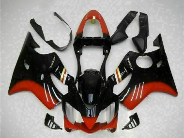 Billigste Honda CBR600 F4i Motorrad Verkleidung Kit 2001-2003 - Rot Glanzendes Schwarz