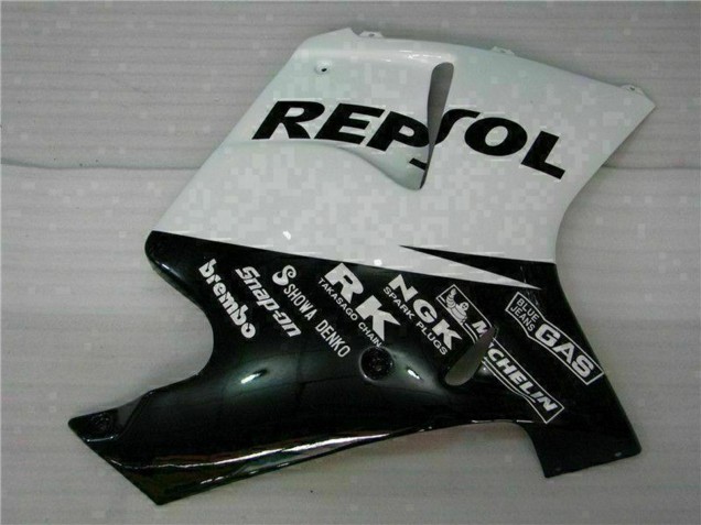 Billigste Honda CBR1100XX Blackbird Motorrad Verkleidung 1996-2007 - Weiss Glanzendes Schwarz Repsol