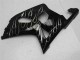 Billigste Suzuki GSXR 600/750 Motorrad Verkleidung 2001-2003 - Glanzendes Schwarz Silber Flamme