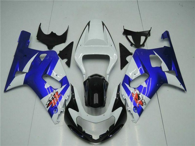 Billigste Suzuki GSXR 600/750 Motorrad Verkleidung 2001-2003 - Weiss Blau Schwarz