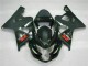 Billigste Suzuki GSXR 600/750 Motorrad Verkleidung 2004-2005 - Glanzendes Schwarz Matt Schwarz Rot Aufkleber