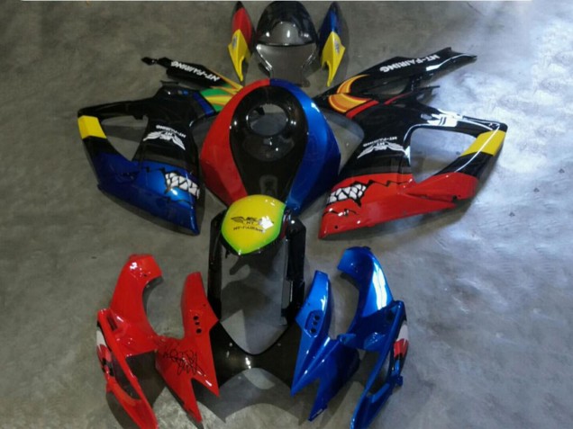 Billigste Suzuki GSXR 600/750 Motorrad Verkleidung 2006-2007 - Rot Blau Gelb