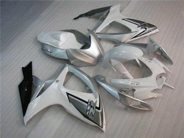 Billigste Suzuki GSXR 600/750 Motorrad Verkleidung 2006-2007 - Weiss Silber