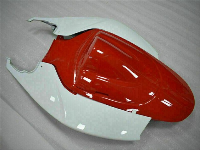 Billigste Suzuki GSXR 600/750 Motorrad Verkleidung 2006-2007 - Weiss Rot Glanzendes Schwarz Streifen