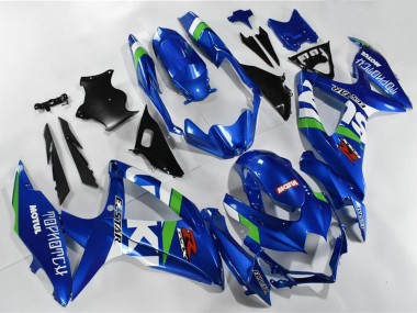 Billigste Suzuki GSXR 600/750 Motorrad Verkleidung 2008-2010 - Blau Weiss Grun Schwarz