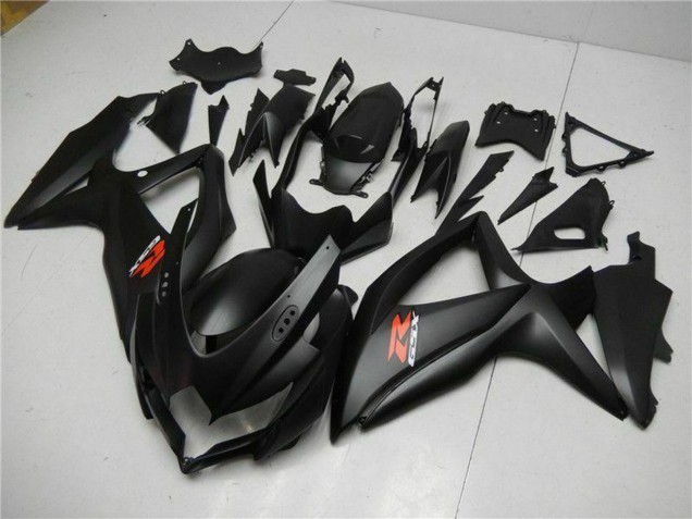 Billigste Suzuki GSXR 600/750 Motorrad Verkleidung 2008-2010 - Matt Schwarz Rot