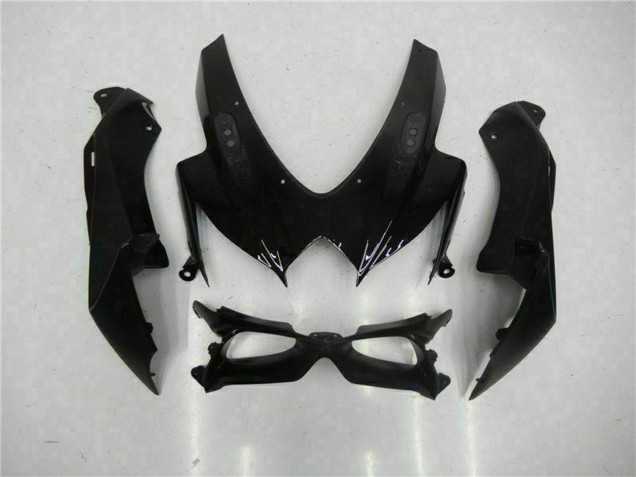 Billigste Suzuki GSXR 600/750 Motorrad Verkleidung 2008-2010 - Glanzendes Schwarz Matt Schwarz