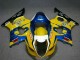 Billigste Suzuki GSXR 1000 Motorrad Verkleidung 2003-2004 - Gelb Blau Weiss Rot Corona Motul
