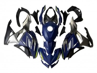 Billigste Kawasaki Ninja 500 EX500R Motorrad Verkleidung 2024-2025 - Blau Weiss Gelb Silber Schwarz