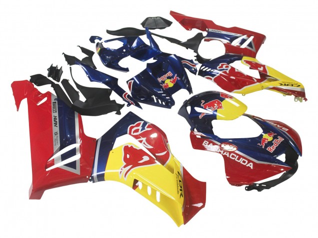 Billigste Honda CBR1000RR-R Motorrad Verkleidung 2020-2023 - Blau Gelb Red Bull