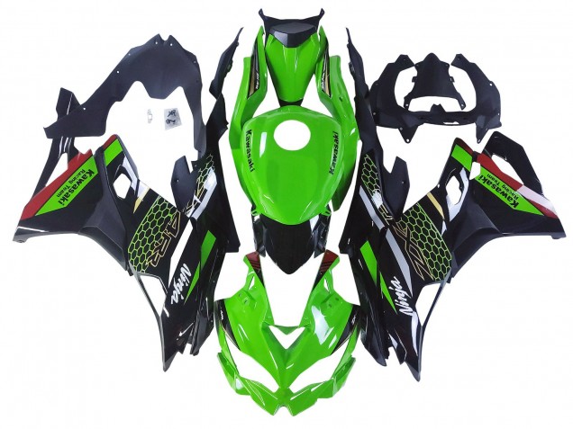 Billigste Kawasaki ZX25R ZX-25R Motorrad Verkleidung 2019-2025 - Grun Schwarz Rot Bienenwabe