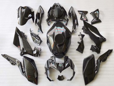 Billigste Kawasaki Z400 Motorrad Verkleidung 2018-2024 - Schwarze Carbonfaser