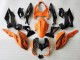 Billigste Kawasaki Z400 Motorrad Verkleidung 2018-2024 - Orange Glanzendes Schwarz