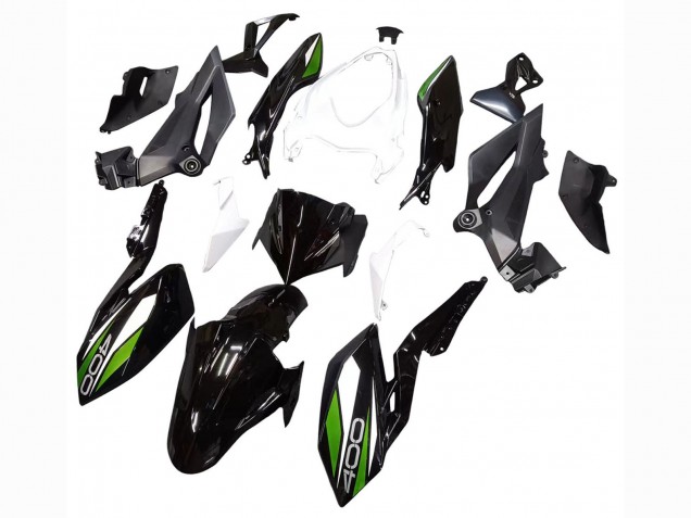 Billigste Kawasaki Z400 Motorrad Verkleidung 2018-2024 - Weiss Glanzendes Schwarz Grun