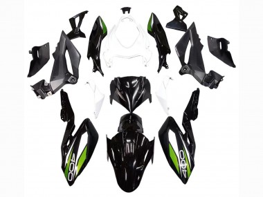 Billigste Kawasaki Z400 Motorrad Verkleidung 2018-2024 - Weiss Glanzendes Schwarz Grun