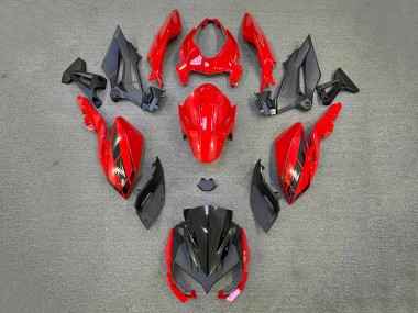 Billigste Kawasaki Z400 Motorrad Verkleidung 2018-2024 - Rot Matt Schwarz