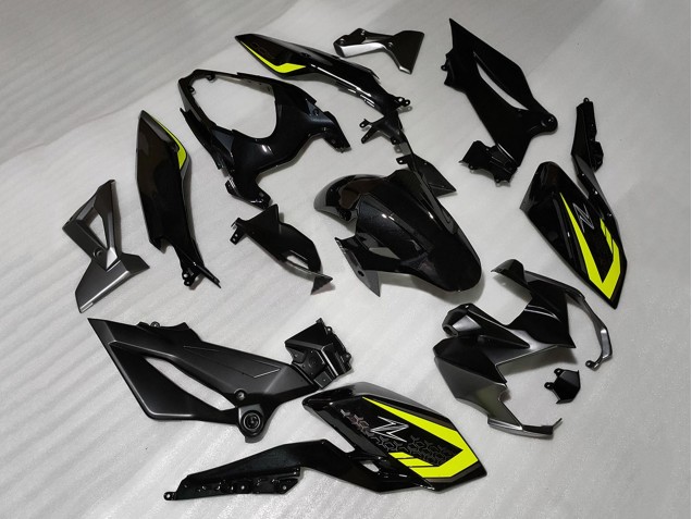 Billigste Kawasaki Z400 Motorrad Verkleidung 2018-2024 - Schwarz Gelb