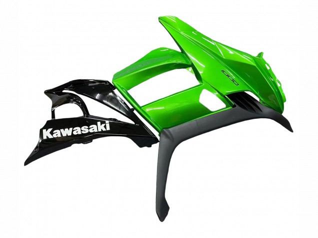 Billigste Kawasaki Z1000SX Motorrad Verkleidung 2010-2016 - Glanzendes Schwarz Matt Schwarz Grun
