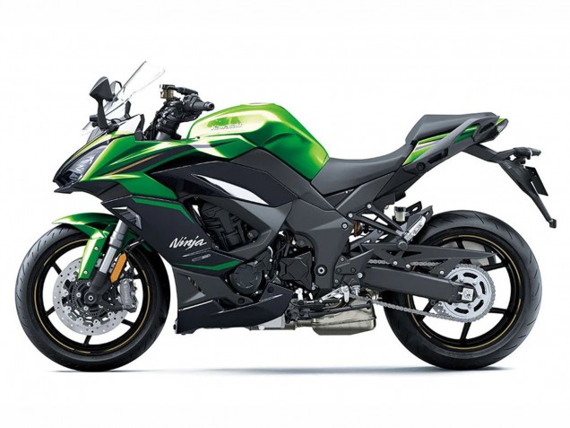 Billigste Kawasaki Z1000SX Motorrad Verkleidung 2020-2025 - Schwarz Grun Ninja
