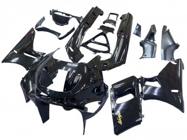 Billigste Kawasaki ZZR400 Motorrad Verkleidung 1993-2007 - Glanzendes Schwarz Gold Ninja