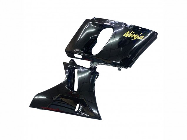 Billigste Kawasaki ZZR400 Motorrad Verkleidung 1993-2007 - Glanzendes Schwarz Gold Ninja